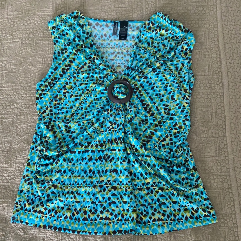 BISOU BISOU 1X PATTERNED SLEEVELESS TOP